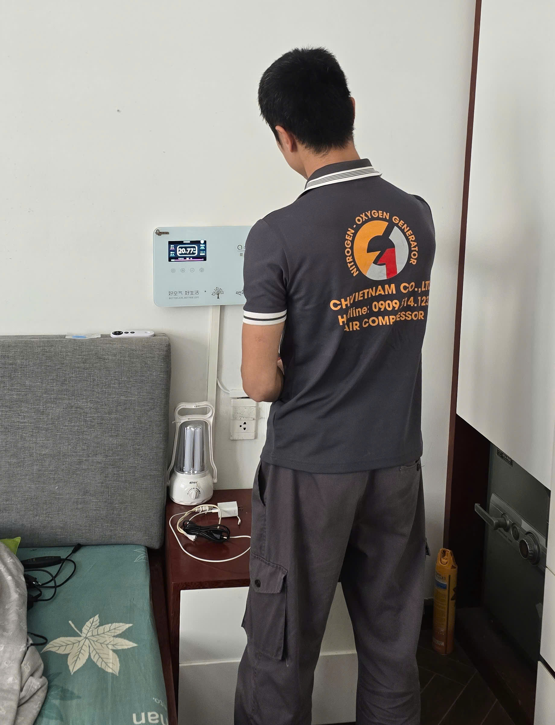 Kỹ thuật lắp đặt máy tạo oxy phòng ngủ